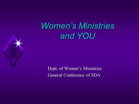 Women’s Ministries and YOU