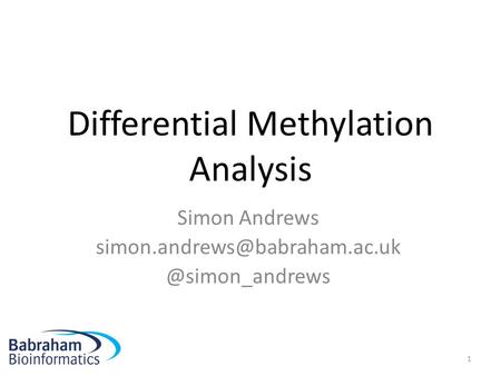 Differential Methylation Analysis