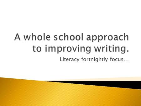 Literacy fortnightly focus….  An apostrophe looks just like a comma, but instead of being written on the line it floats higher in the air.  You should.