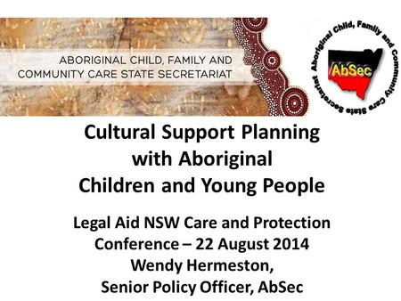 Cultural Support Planning with Aboriginal Children and Young People