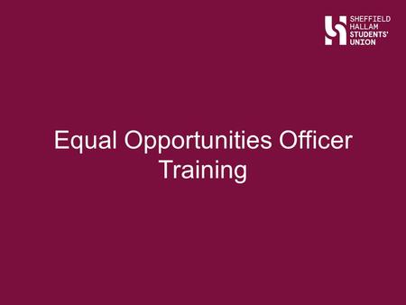 Equal Opportunities Officer Training