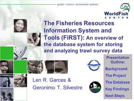 people  science  environment  partners The Fisheries Resources Information System and Tools (FiRST): An overview of the database system for storing.