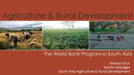 Agriculture & Rural Development