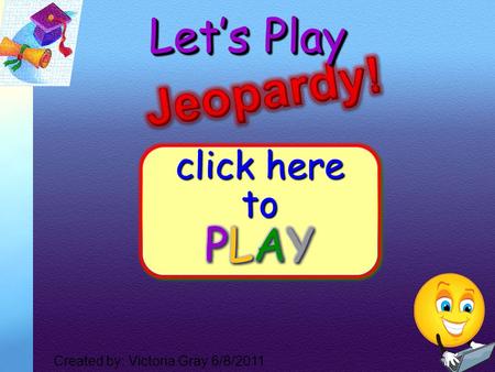 1 Let’s Play Created by: Victoria Gray 6/8/2011 2 $300 $200 $100 $300 $100 $200 $100 $200 $300 $100 $200 $300 $100 $400 $500 $400 $500 $400 $500 $400.