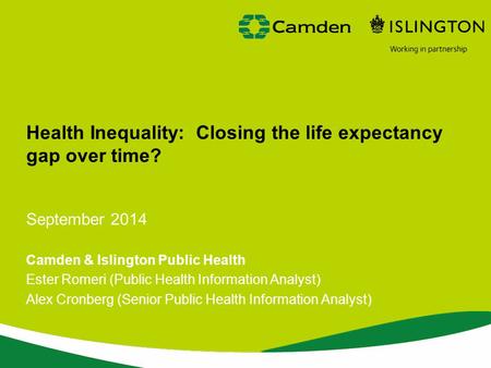 Health Inequality: Closing the life expectancy gap over time?