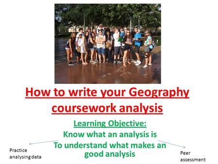 How to write your Geography coursework analysis