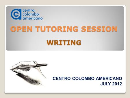 OPEN TUTORING SESSION WRITING