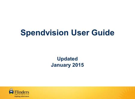 Spendvision User Guide Updated January 2015. Welcome Screen Click to enter statement.
