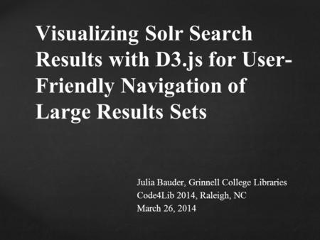 Visualizing Solr Search Results with D3