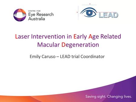CERA Age-related macular degeneration- (AMD) information forum - ppt  download