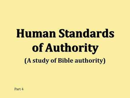 Human Standards of Authority