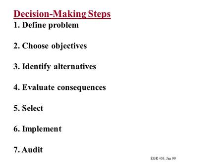Decision-Making Steps
