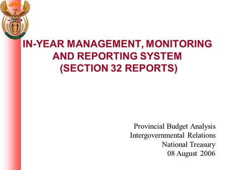 Provincial Budget Analysis Intergovernmental Relations