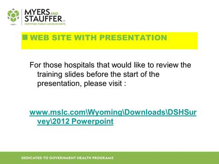 WEB Site with Presentation