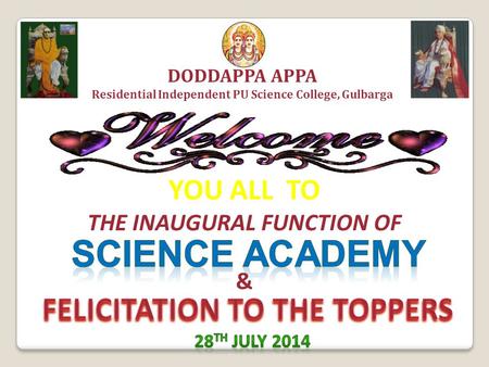 SCIENCE ACADEMY FELICITATION TO THE TOPPERS YOU ALL TO
