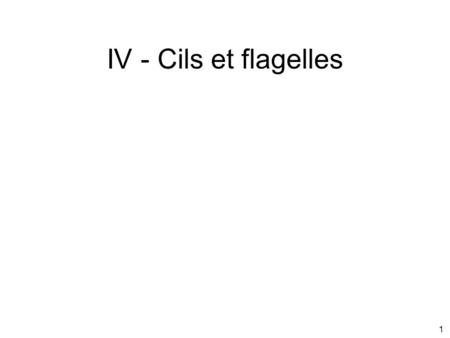1 IV - Cils et flagelles. 2 Fig 16-76 Mouvement du flagelle et du cil.