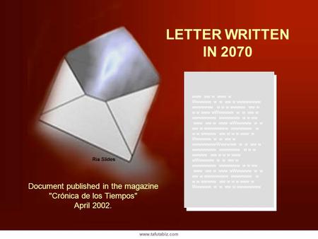 LETTER WRITTEN IN 2070 www  ww w  www w