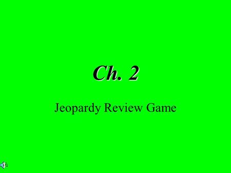 Ch. 2 Jeopardy Review Game. $2 $5 $10 $20 $1 $2 $5 $10 $20 $1 $2 $5 $10 $20 $1 $2 $5 $10 $20 $1 $2 $5 $10 $20 $1 Fill in the Blank Q&A The Great Plains.