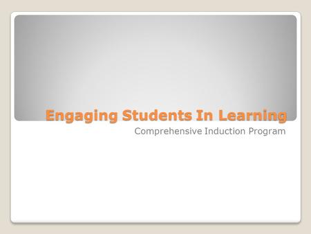 Engaging Students In Learning