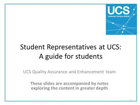 Student Representatives at UCS: A guide for students