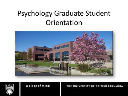Psychology Graduate Student Orientation. Graduate Students.
