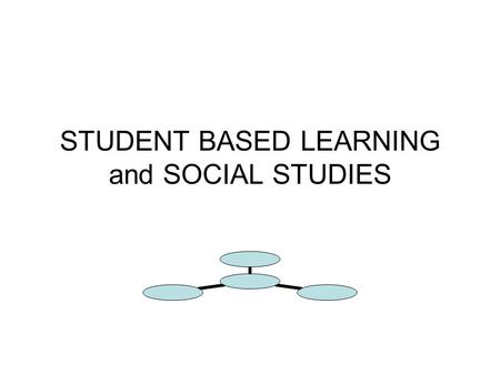 STUDENT BASED LEARNING and SOCIAL STUDIES. Student based learning is very appropriate for the study of Social Studies and History. Student Based or Learner.