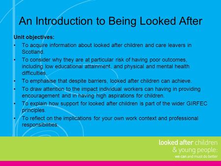 An Introduction to Being Looked After