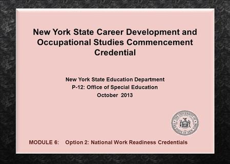 New York State Education Department P-12: Office of Special Education
