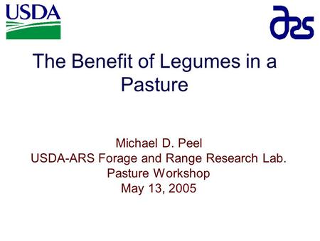 The Benefit of Legumes in a Pasture