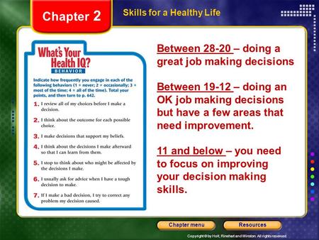 Chapter 2 Between – doing a great job making decisions