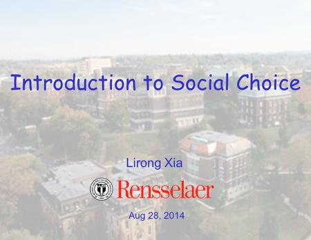 Last class: Two goals for social choice