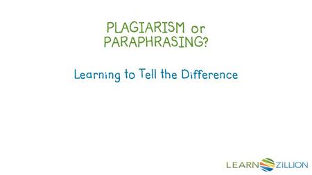 PLAGIARISM or PARAPHRASING? Learning to Tell the Difference.
