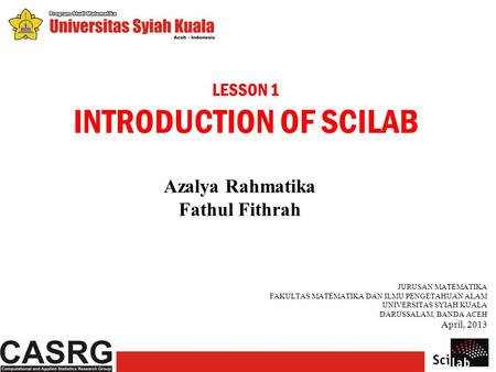 INTRODUCTION OF SCILAB