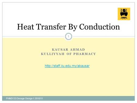 Heat Transfer By Conduction