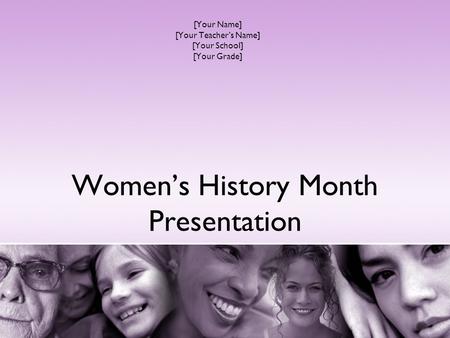 Women’s History Month Presentation