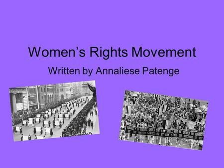 Women’s Rights Movement