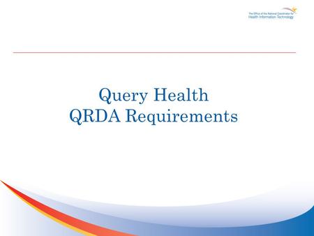 Query Health QRDA Requirements