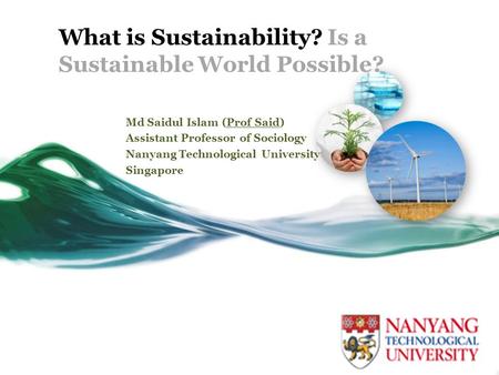 What is Sustainability? Is a Sustainable World Possible?