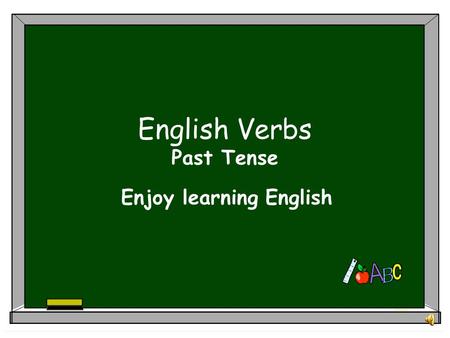 English Verbs Past Tense