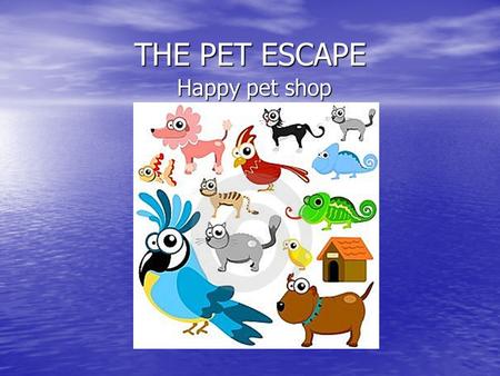 THE PET ESCAPE Happy pet shop.