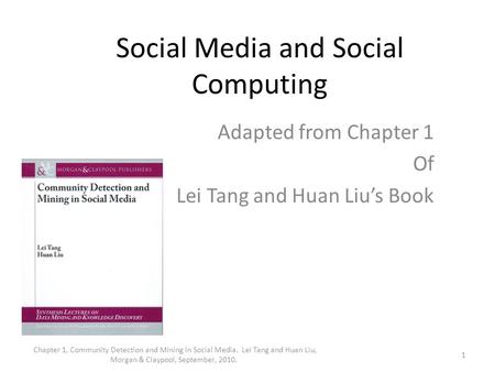 Social Media and Social Computing