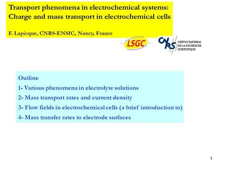 Transport phenomena in electrochemical systems: