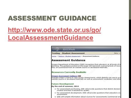 ASSESSMENT GUIDANCE  LocalAssessmentGuidance.