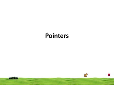 Pointers. 2 A pointer is a variable that points to or references a memory location in which data is stored. Each memory cell in the computer has an address.