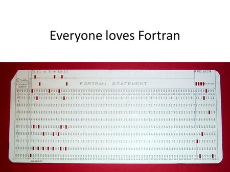 Everyone loves Fortran. 1. Deprecate mpif.h Fortran refresher Two Fortran interfaces for each MPI function Available in three different bindings Integer.