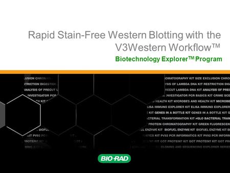 Rapid Stain-Free Western Blotting with the V3Western Workflow™