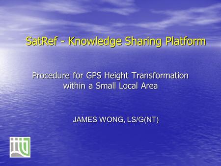 Procedure for GPS Height Transformation within a Small Local Area