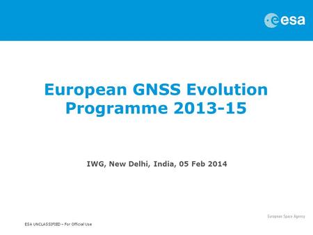 European GNSS Evolution Programme
