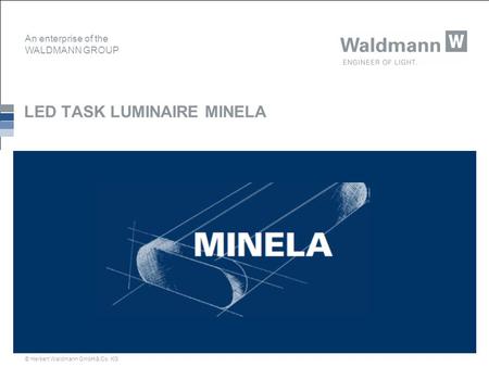 An enterprise of the WALDMANN GROUP © Herbert Waldmann GmbH & Co. KG LED TASK LUMINAIRE MINELA.