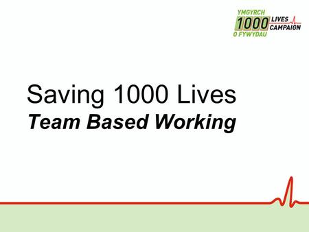 Saving 1000 Lives Team Based Working. Effectiveness of team working Sexton / Thomas / Helmreich – Uni. Of Texas – BMJ v320, 18/3/2000.